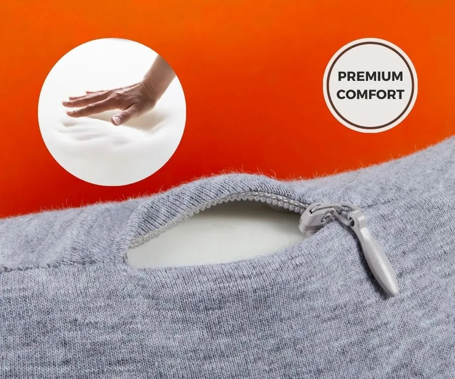 WANDER+ Pillow in Orange, cover fabric and zip