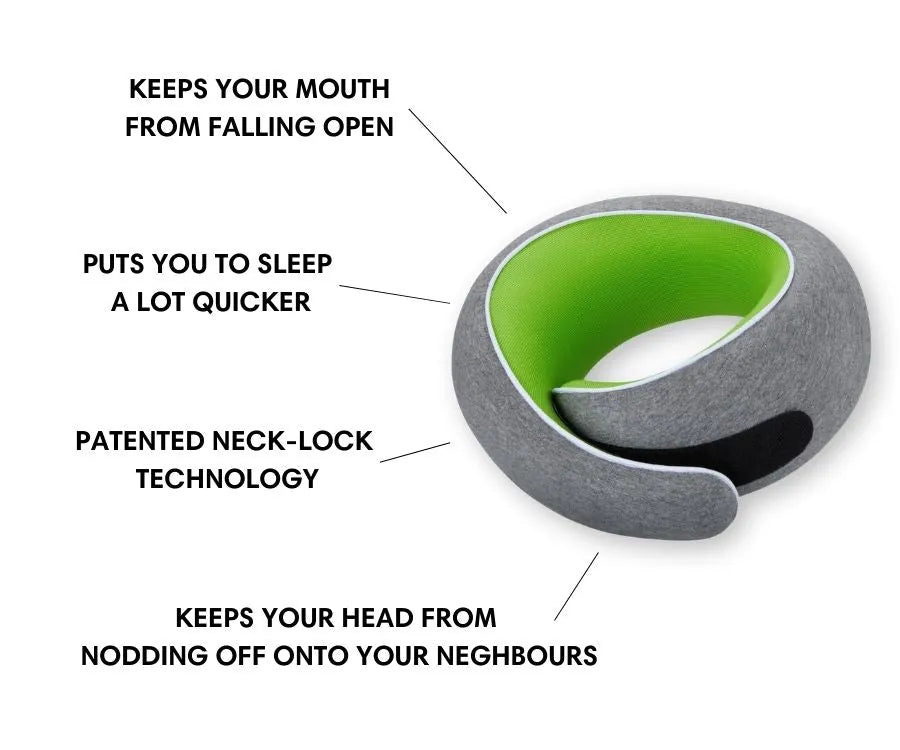 WANDER+ Pillow in Green, benefits diagram