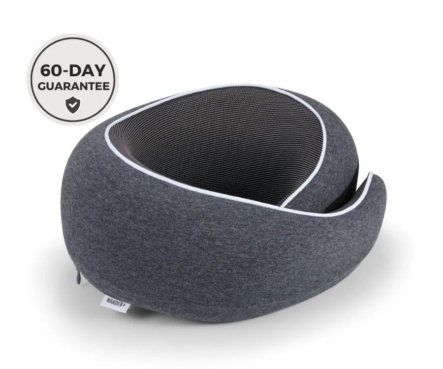 WANDER+ Pillow in Black, on its own