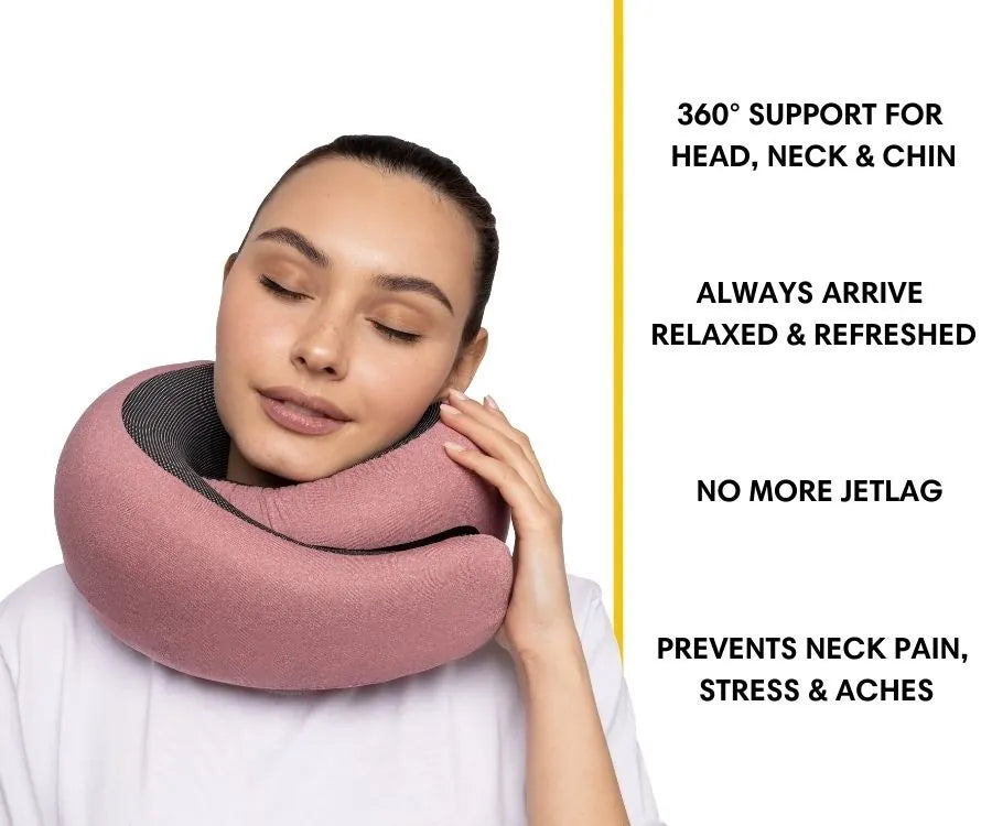WANDER+ Pillow in Red, worn, with the key benefits