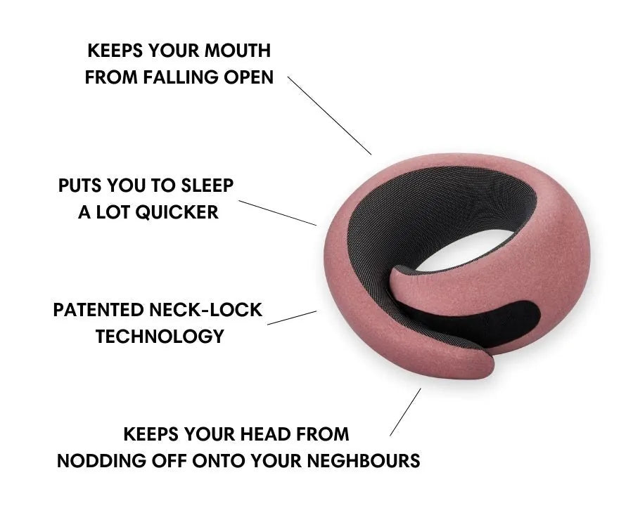 WANDER+ Pillow in Red, benefits diagram