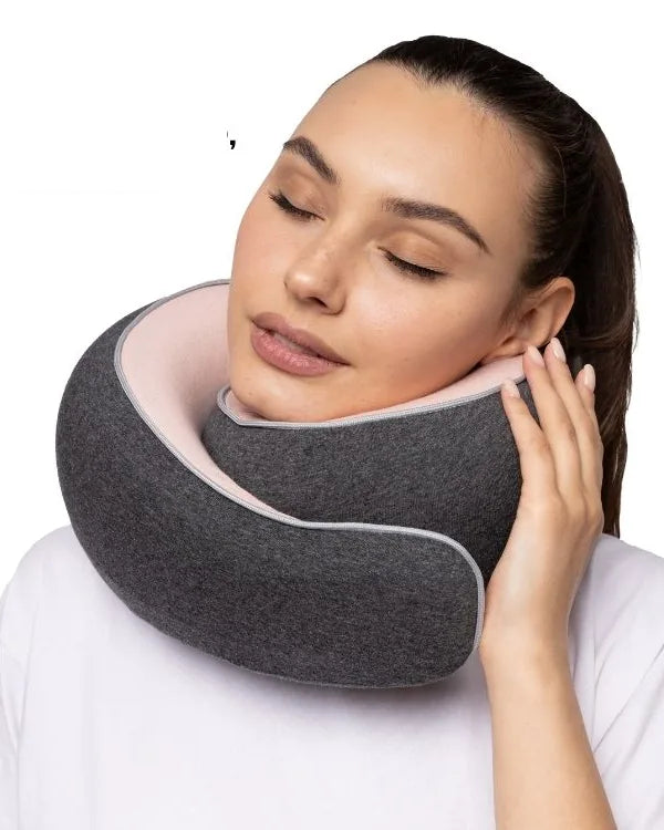 WANDER+ Pillow in Pink worn around the neck