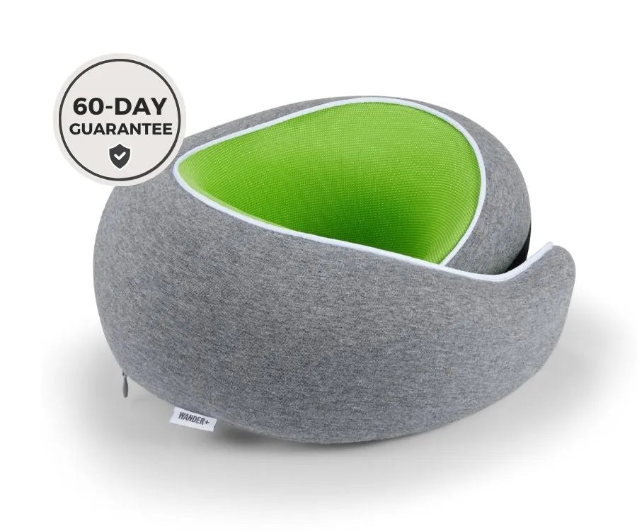 WANDER+ Pillow in Green, on its own