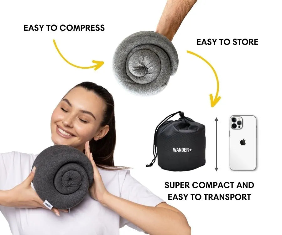 WANDER+ Pillow in Black, product photo