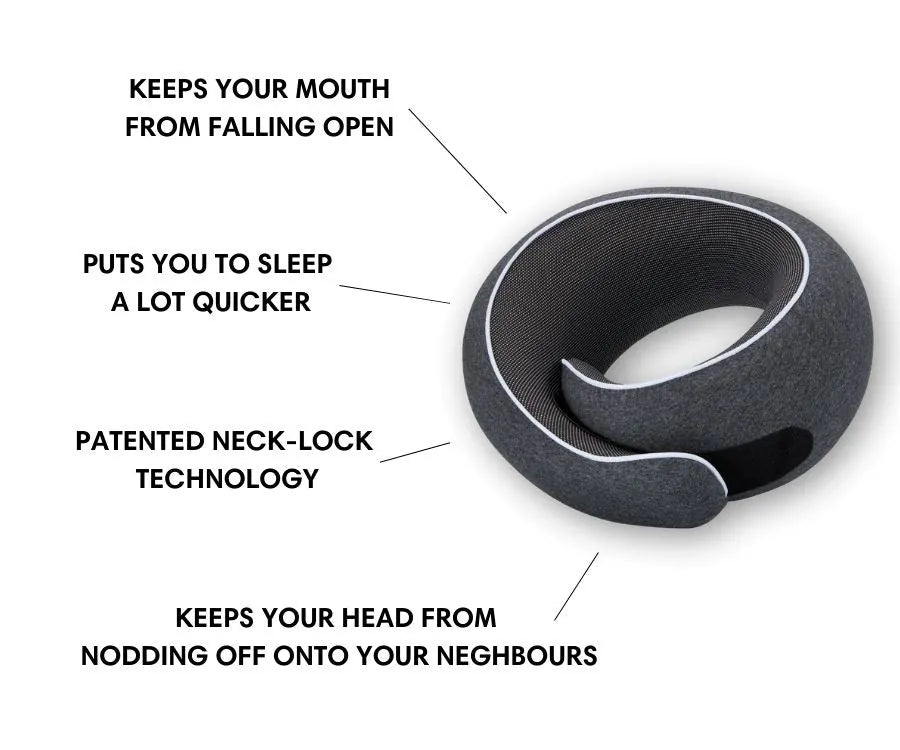 WANDER+ Pillow in Black, benefits diagram