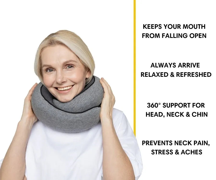 WANDER+ Pillow in Gray, worn, with the key benefits