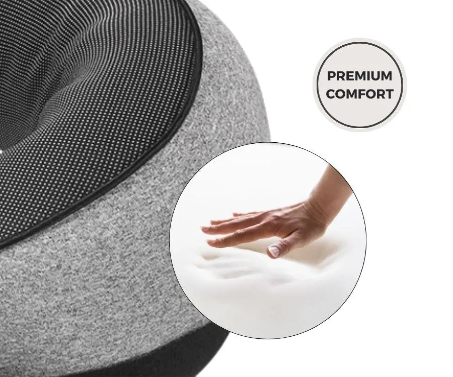 WANDER+ Pillow in Gray, benefits diagram